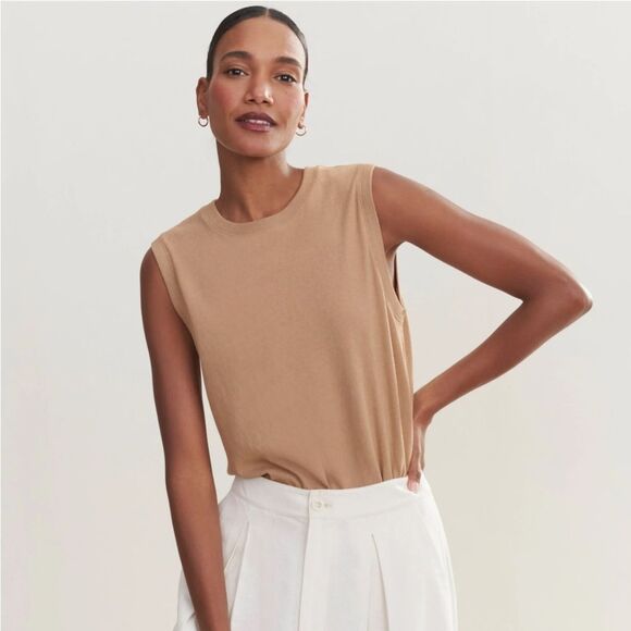 Jenni Kayne Tops - Jenni Kayne Tan Muscle Tee